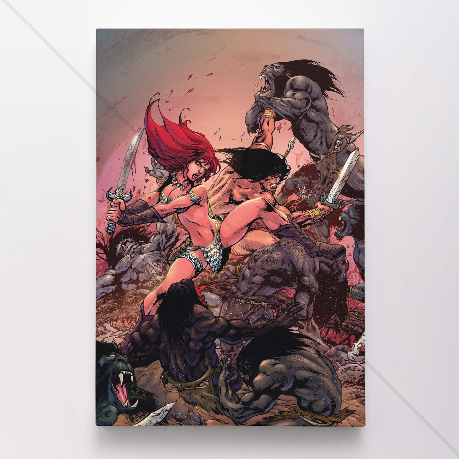Red Sonja Poster Canvas Comic Book Art Print #1632