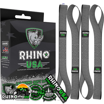 Rhino USA Soft Loop Motorcycle Tie-Down Straps (4-Pack)