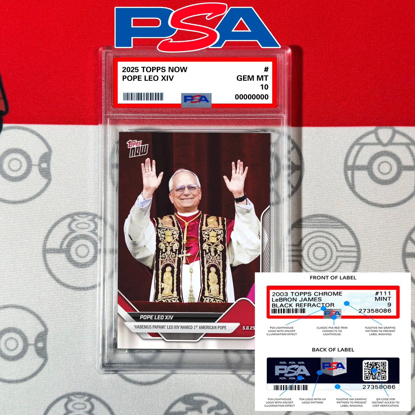 2025TOPPS NOW POPE LEO XIレオ14世ローマ教皇PSA10 2025TOPPS NOW POPE LEO XIレオ14世ローマ教皇PSA10 PSA 10 2025