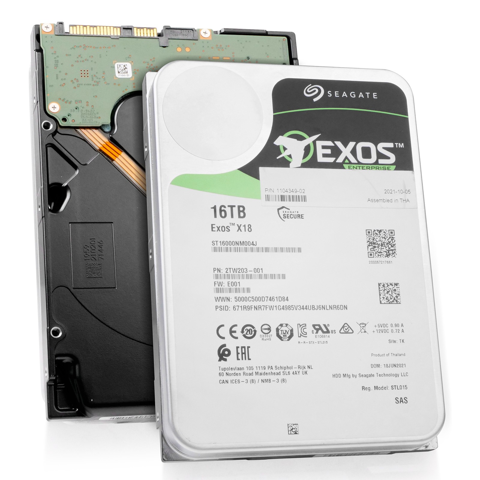 Seagate Exos X18 16TB ST16000NM004J 7.2K RPM SAS 12Gb/s 512e 3.5