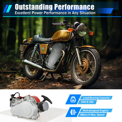 49CC 2STROKE HIGH PERFORMANCE ENGINE MOTOR For POCKET MINI BIKE SCOOTER ATV Alu