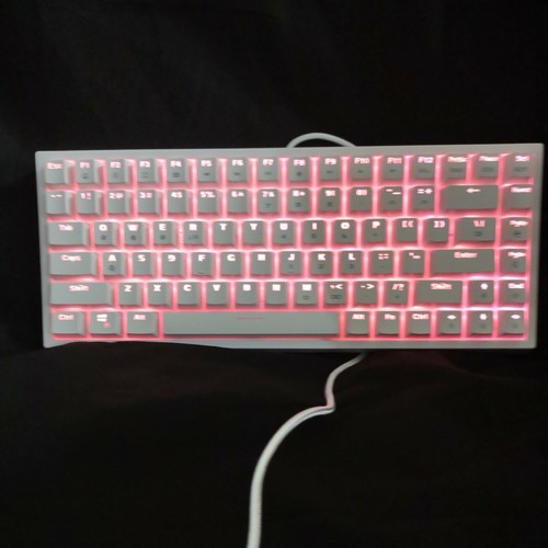 HUO JI E-YOOSO  QC-84 White Mechanical Gaming Keyboard RED Switches 81 Key