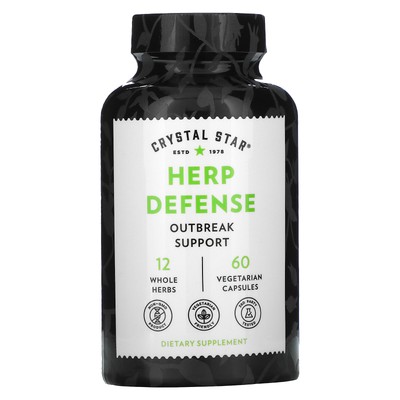 Crystal Star Herp Defense 60 вегетарианских капсул без глютена, гарантия качества GMP, NSF