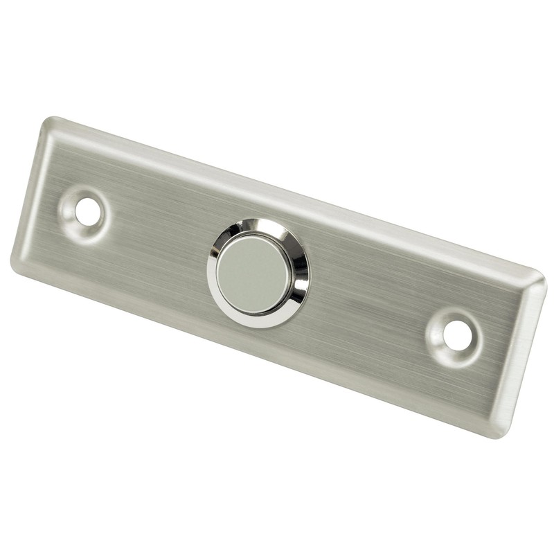 Blanko Edelstahl Klingelblende 90 X 28 Mit Klingelknopf, Klingel Mit Taster