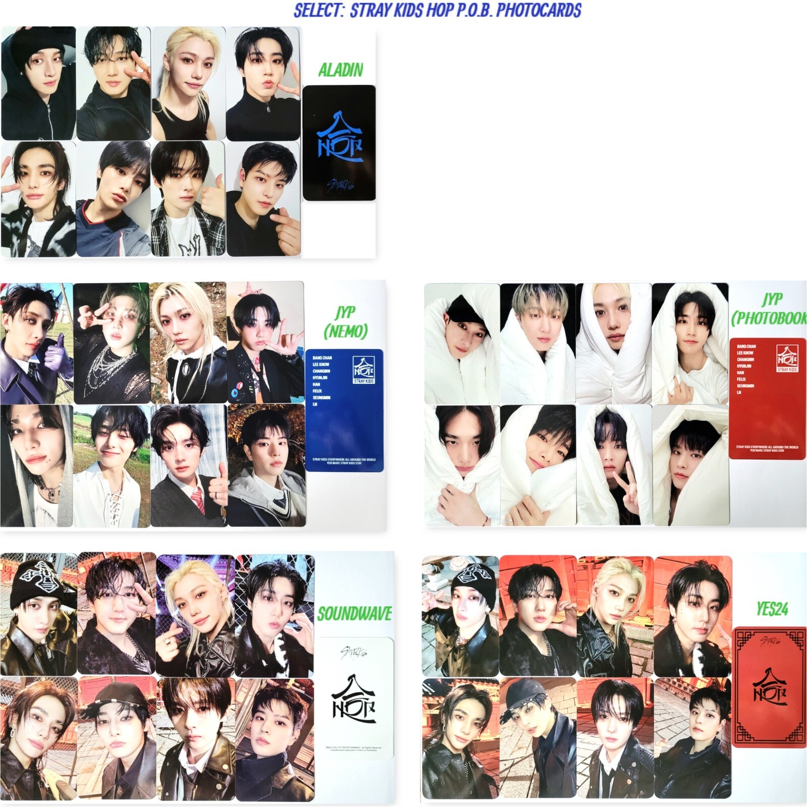 STRAY KIDS HOP OFFICIAL PHOTOCARD -ALADIN -JYP -SOUNDWAVE STRAY KIDS HOP OFFICIAL PHOTOCARD -ALADIN -JYP -SOUNDWAVE