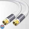 Tiierzon RG6 Coaxial Cable 25FT，Low Loss High Speed Coax Cable Cord Extender for HD TV, Dish, Satellite, Antenna, TV Cable (White, 25FT)