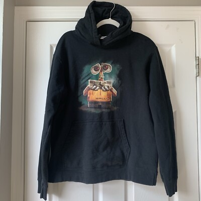 Disney Pixar Wall-E Black Hoodie Size Large EUC
