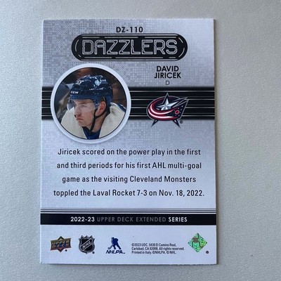 2022 Upper Deck Extended #DZ-110 David Jiricek RC Dazzlers Blue