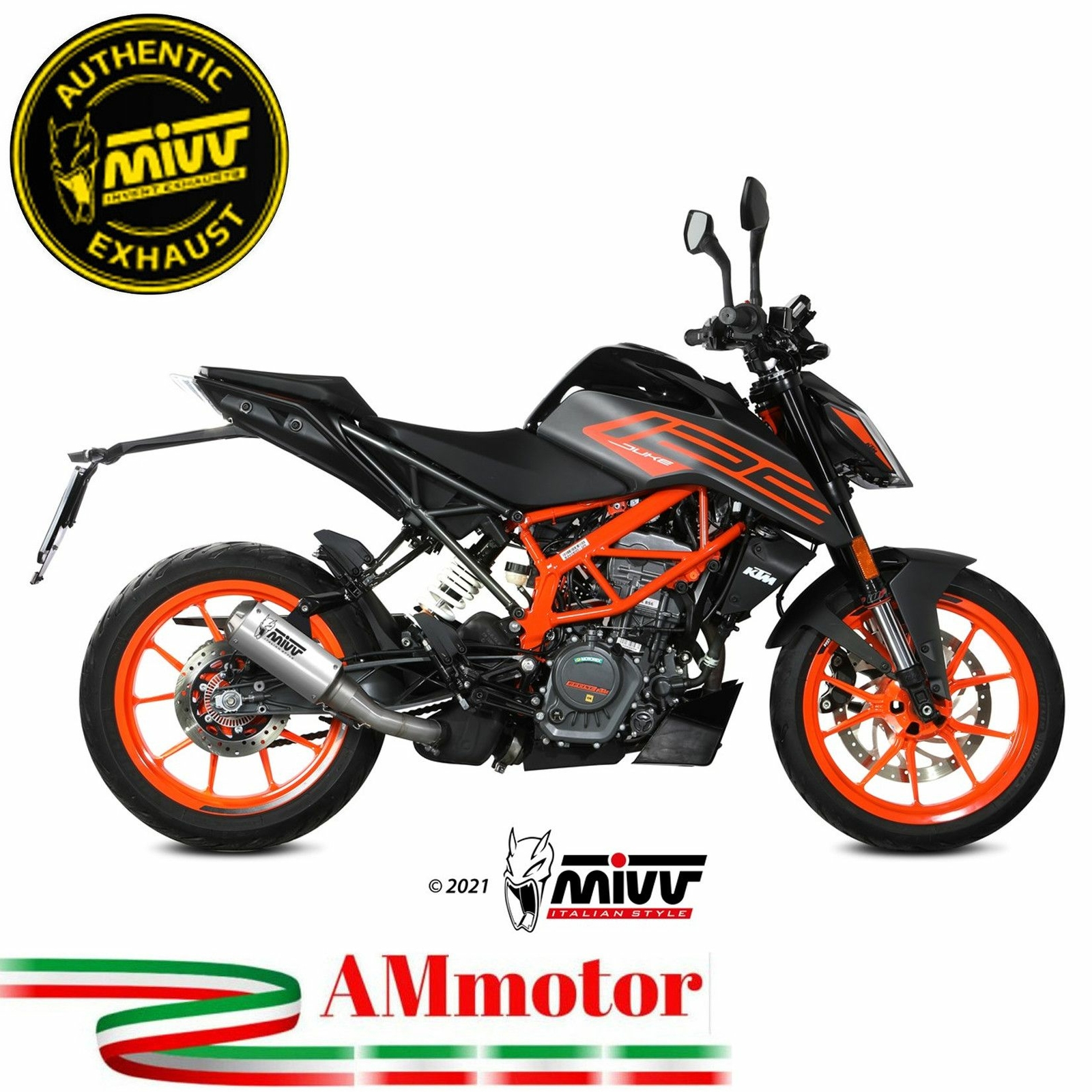 Mivv Ktm 125 Duke 2022 Exhaust Silencer Motorcycle Slip-On
