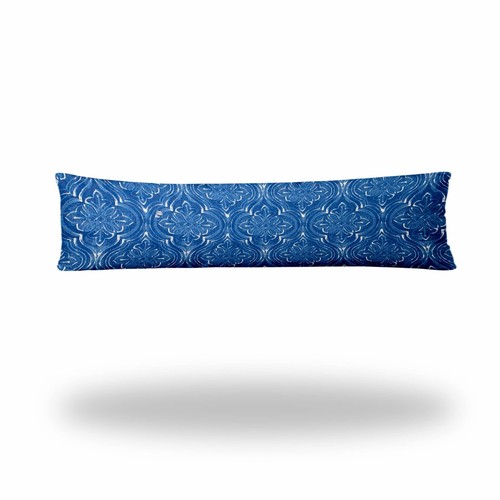 Поясничная подушка Ikat в сине-белом чехле размером 12 X 48 дюймов для внутреннего и Наружного применения