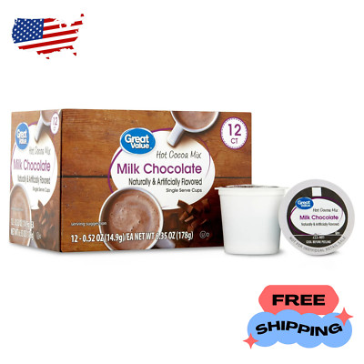 Great Value Milk Chocolate Hot Cocoa Bliss - 12 Single Serve Cups