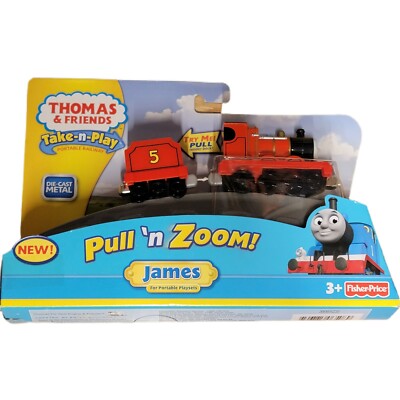Thomas & Friends Take 'n Play Pull 'n Zoom James Die Cast Metal Train Age 3+