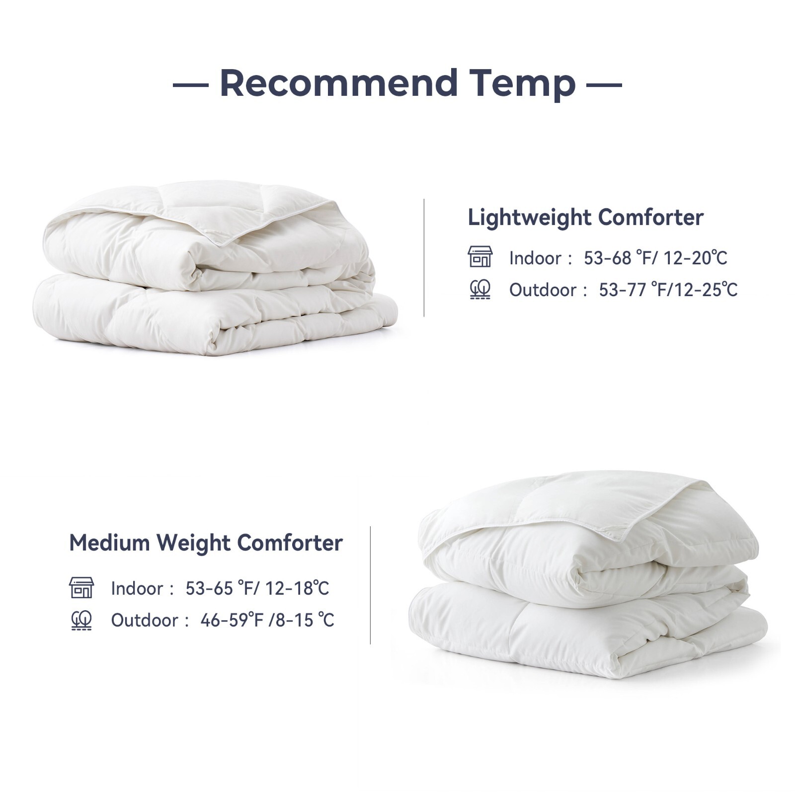 Peace Nest Lightweight & Medium Weight Goose Feather Fiber and Down Comforter