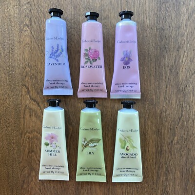 Crabtree & Evelyn Ultra-Moisturizing Hand Therapy Variety Set 6 - 0.9 oz. NEW