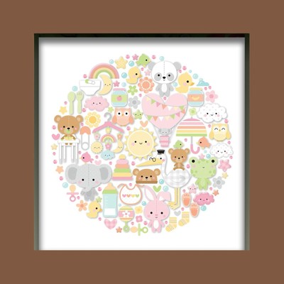 Doodlebug Design Shadow Box Insert Kit-Bundle Of Joy Baby Nursery Decor