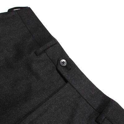 Caruso NWT Dress Pants Size 52 36 US In Solid Gray Flannel Wool