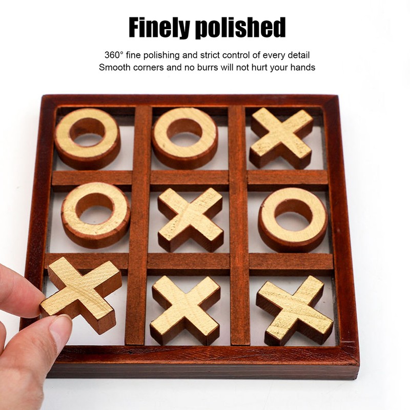 Toys Classic Board Games Tic-Tac Toe Noughts and Crosses Brain Teaser for Family