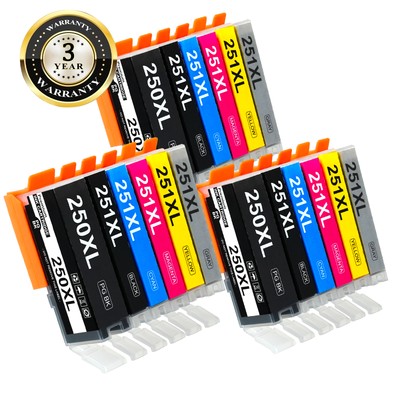 18P PGI-250XL CLI-251XL Ink For Canon Pixma iP8720 MG6320 MG7120 MG7520 Printer