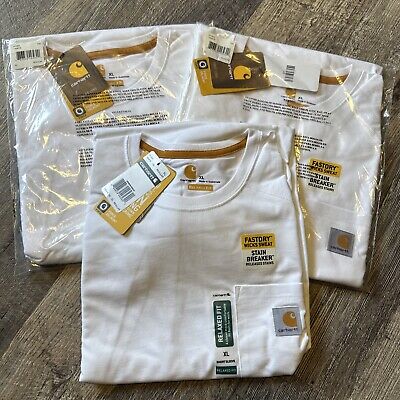 Carhartt Force Delmont Mens XL Pocket White Stain Breaker x 3 Shirts