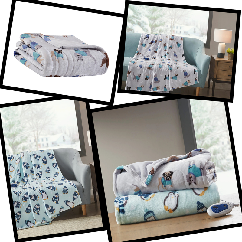 Oversized Cozy Electric Blanket Plush Novelty Prints Cute Heated Blanket Throw