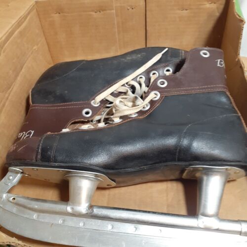 Franklin Leather 2 Tone Ice Hockey Skates Men's 7 Made in Cana...
