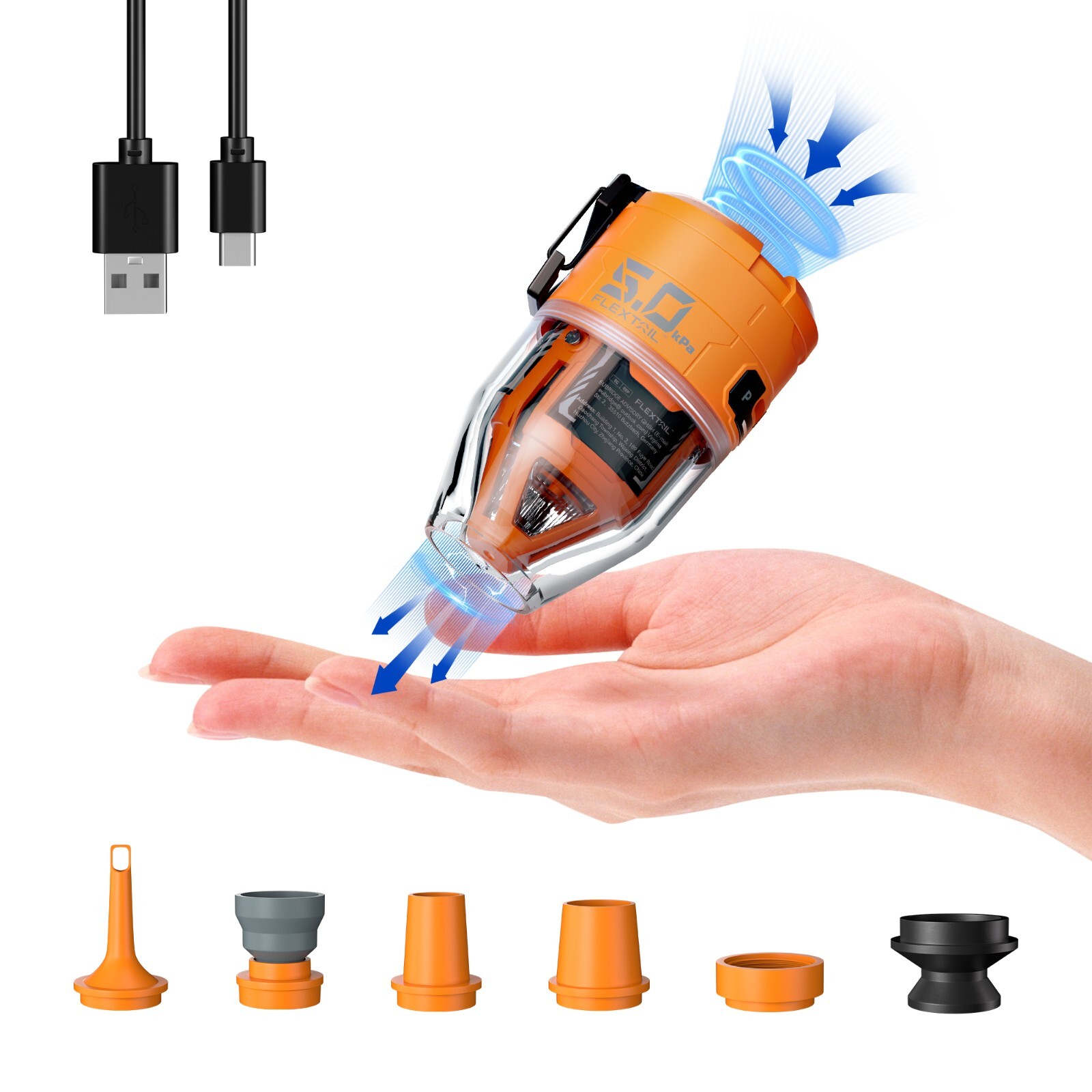 FLEXTAIL MAX PUMP 3-500L/MIN High Speed 4.3oz Portable Air