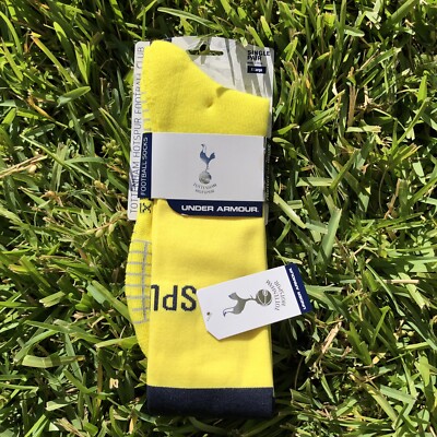 Under Armour EPL Tottenham Hotspur FC OTC Mens Soccer Socks XL On Field Yellow