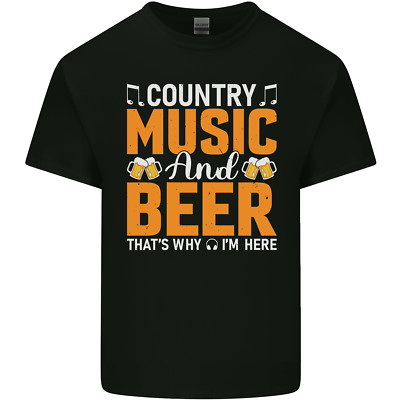 Country Music and Beer Thats Why Im Here Mens Light Cotton T-Shirt