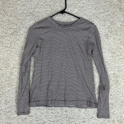 Loft Ann Taylor Tee Womens XS Red White Stripes Long Sleeve Shirt Casual NWT