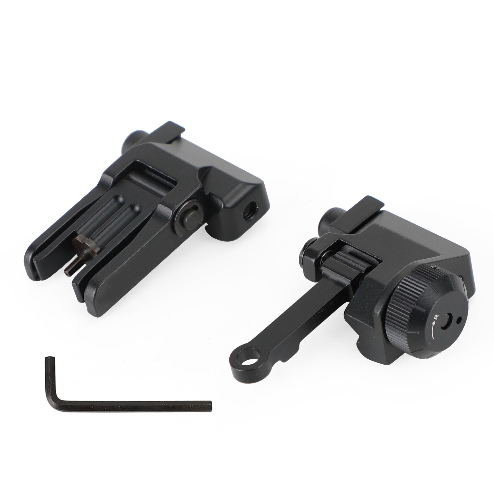 Folding Back Up Iron Sight Flip Up Front Rear Set Picatinny Rail KAC300