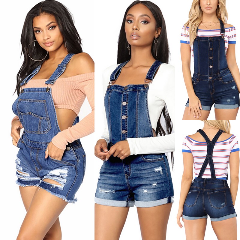 romper denim shorts