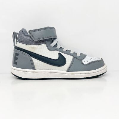 

Nike Boys Court Borough Mid 870026-009 Серые баскетбольные кроссовки Кроссовки Размер 11.5C, Серый, Court Borough Mid