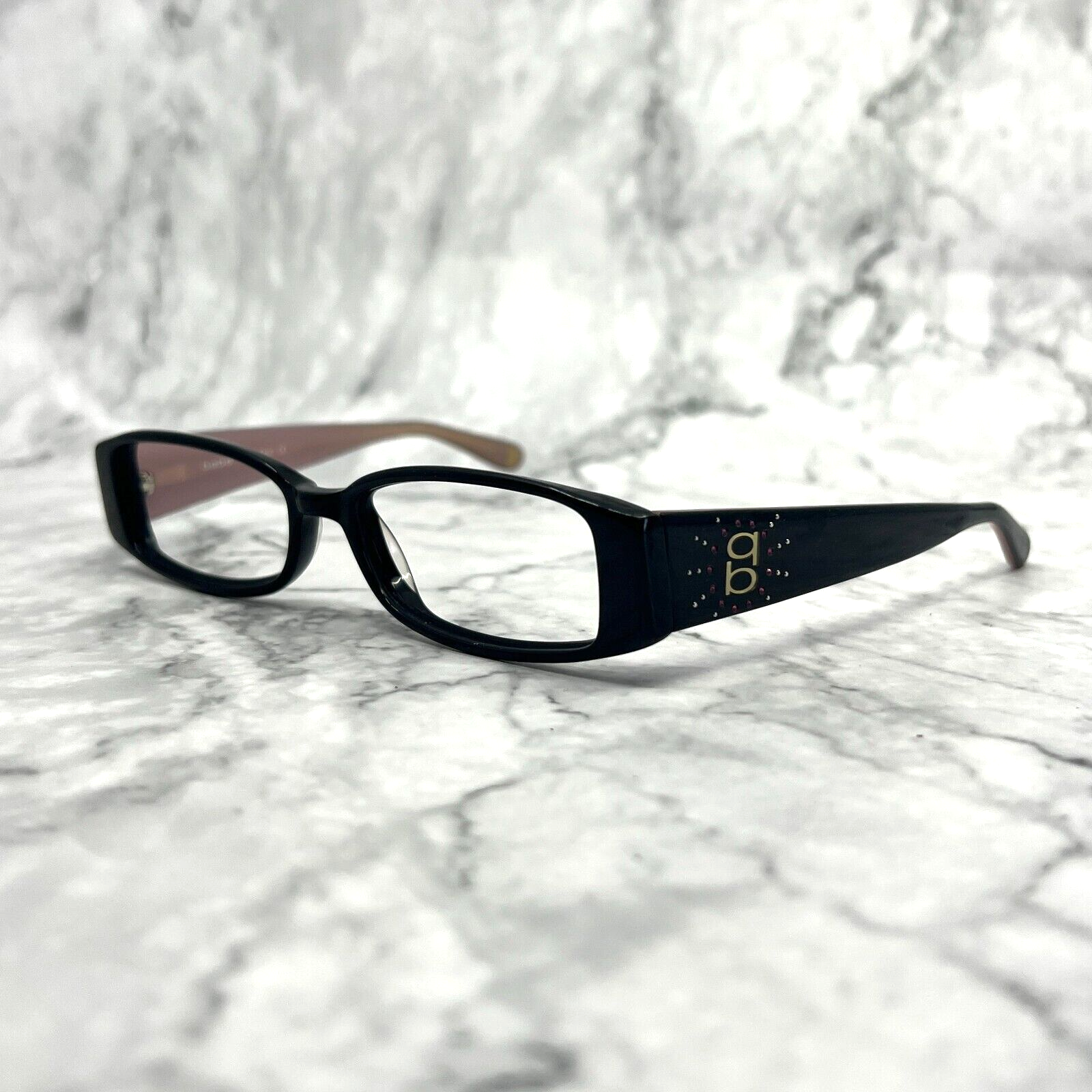 Bebe Eyeglasses Frames Sweet Face Girly Black Pink 53-16 135