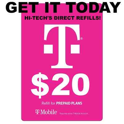 $20 T-MOBILE PREPAID FASTEST DIRECT ONLINE REFILL 25yr USA TRUSTED DEALER