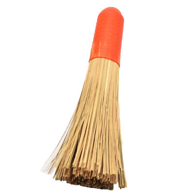 1PCS NEW Bamboo Wok Brush With Handle Kitchen Palm Brush Cleaning Scrubber