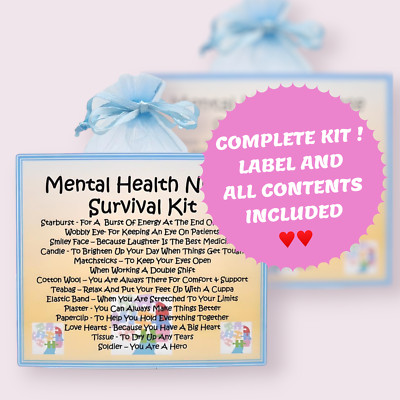 Mental Health Nurse Survival Kit ~ Fun Novelty Keepsake Gift & Greetings Card