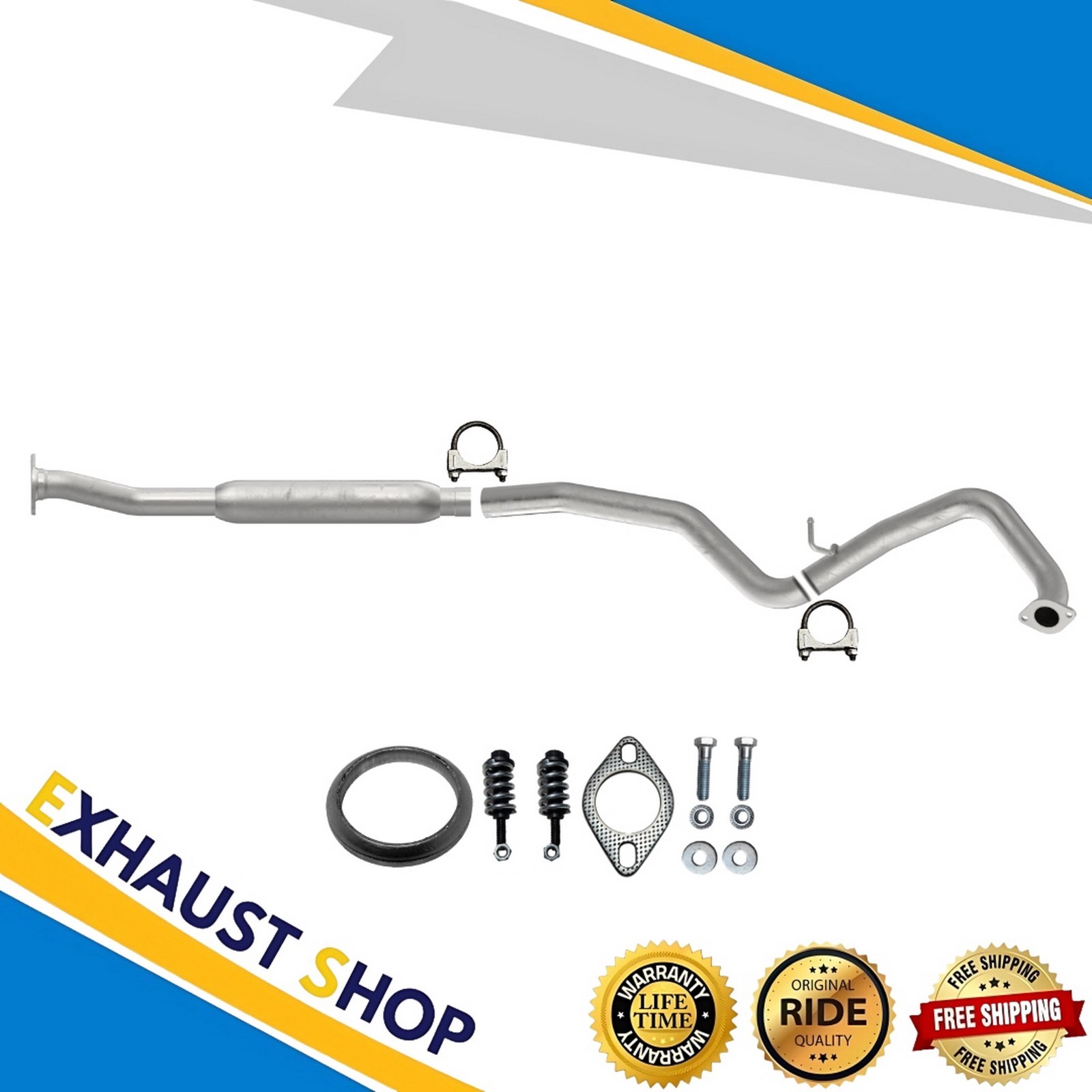 Rear Resonator + Exhaust Pipe For 2010-2019 Subaru Legacy 2.5L