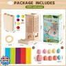 Montessori Toys for 3 Year Old Fine Motor Skills Toys for 5 Year Old Wooden Board Game - Educational Toys with Colorful Sticks, Dice and Stones, Christmas Family Game Gifts for Age 4 5 6 7 8 Boys Girls