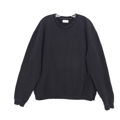 JOHN ELLIOTT Black Sweatshirt Crew Neck 100% Cotton Terry Size 3 - LARGE