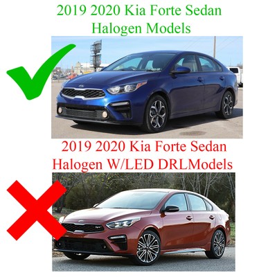Headlight Assembly for 2019 2020 Kia Forte Sedan Passenger Halogen no LED w Bulb