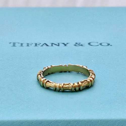 【Special】14K Tiffany Bamboo Ring Tiffany & Co. Sterling Silver Bamboo Ring Size 4.75
