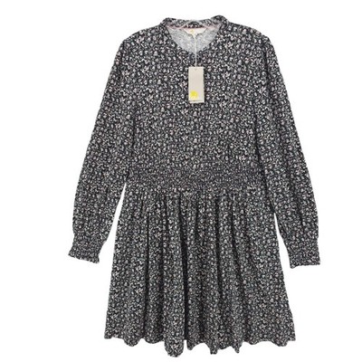 NWT BODEN Smocked Jersey Dress Ditsy Floral Cotton Modal Blend Size US 12 R