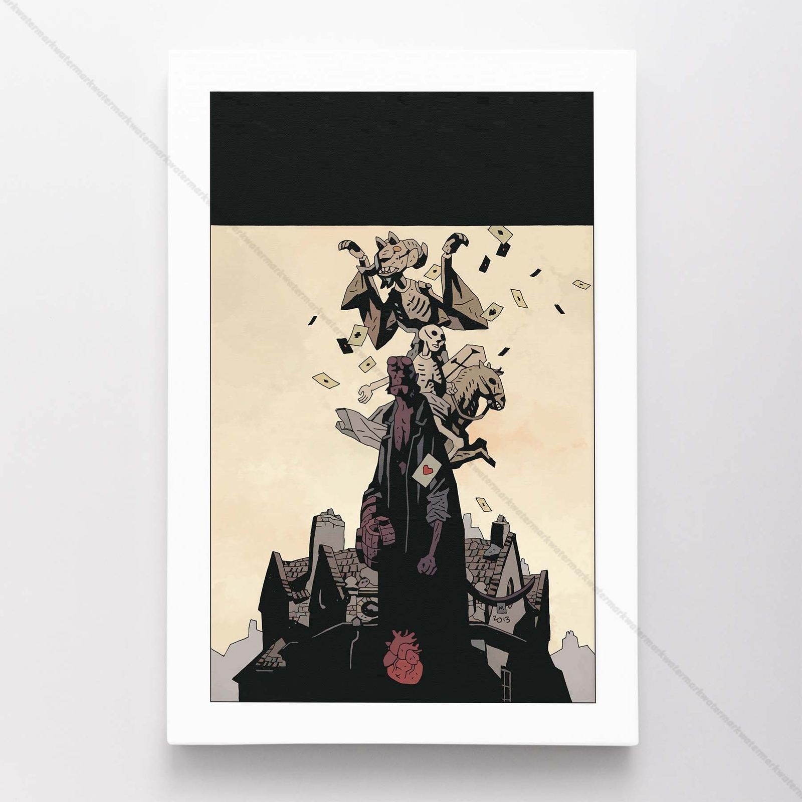 Hellboy Poster Canvas Superhero Comic Book Art Print #146
