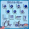 31PCS Christmas Garage Door Decorations Magnets - Merry Xmas Ball Holiday Refrigerator Fridge Kitchen Decor(Blue)