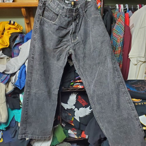 Vintage Y2K Southpole MCMXCI Denim Baggy Jeans Mens 36 Black