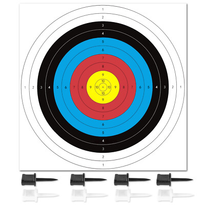 Standard Hunting Archery Paper Targets-16X16in-10 Ring Bow&Arrow Targets 30 PACK