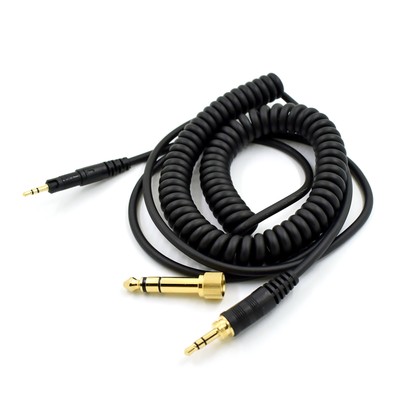 1.4m Audio Spring Coiled Cable For ATH-M40x & ATH-M50X Head-mounted Headphone a