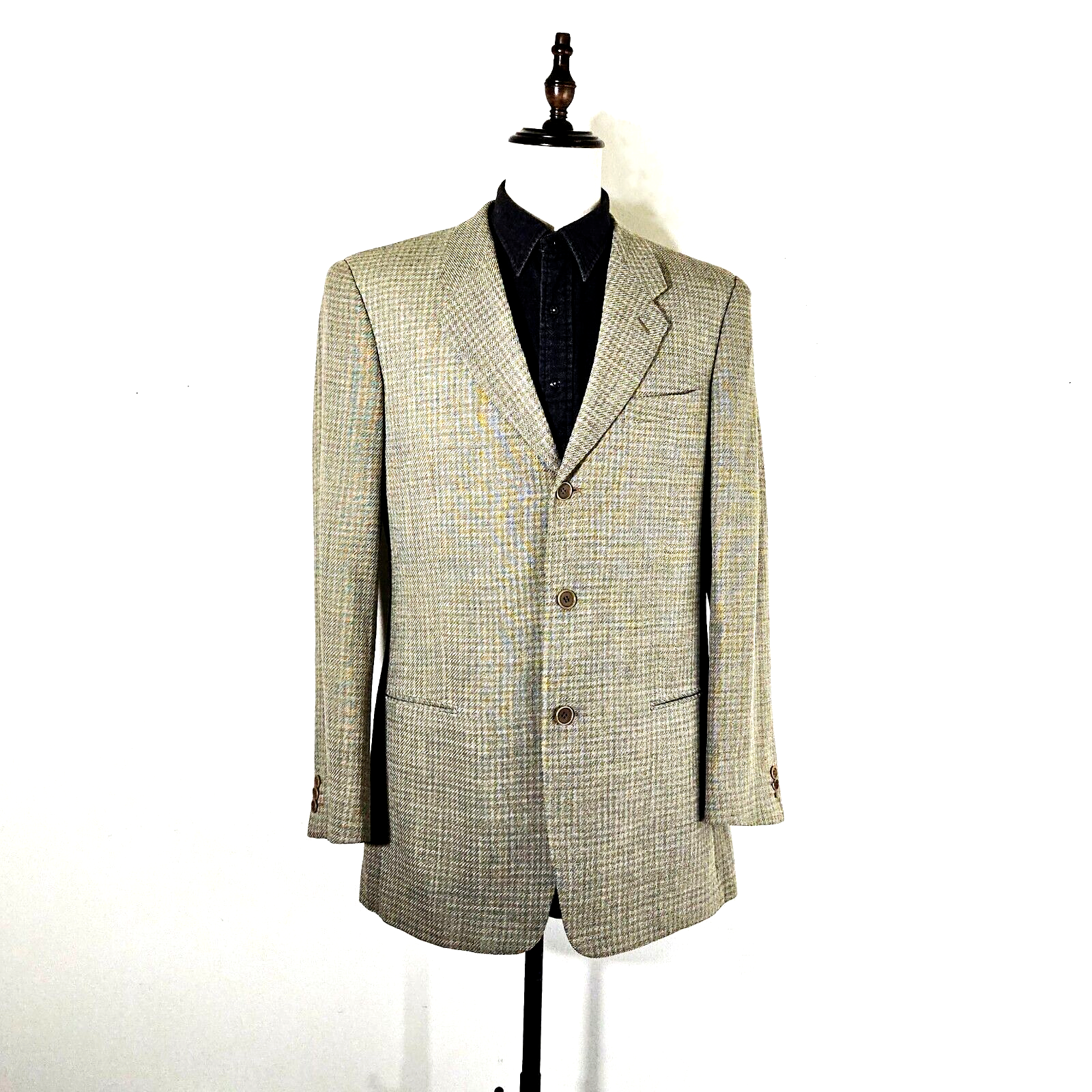 イタリア製 armani tweed wool jacket Giorgio Armani COLLEZIONI Made in Italy Vintage Low Gorge