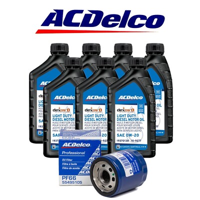ACDelco 0W-20 Oil Change Kit For 19+ Chevy Silverado/Suburban/Tahoe 3.0L Duramax