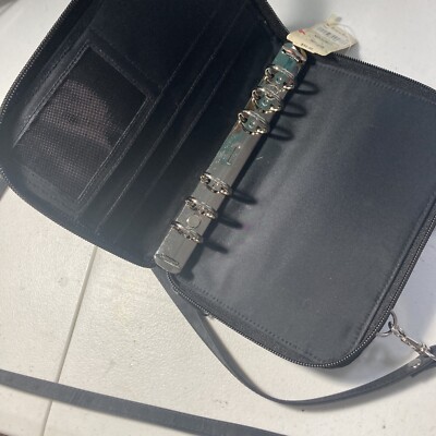 Neiman Marcus Cross Body Purse Black Address book Binder Holds Paper